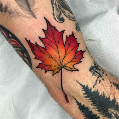 maple leaf tattoo